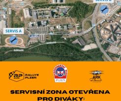 Informace o servisní zoně pro diváky.